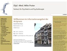 Tablet Screenshot of praxis-mike-prater.de